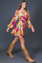 ALL FALL LONG WOVEN MINI DRESS Flying Tomato