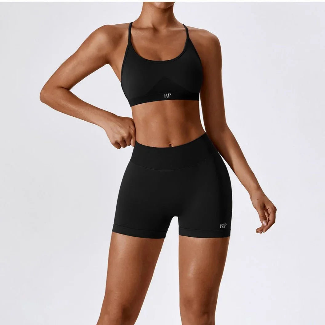 Sienna V Back Shorts Rockstar Peach