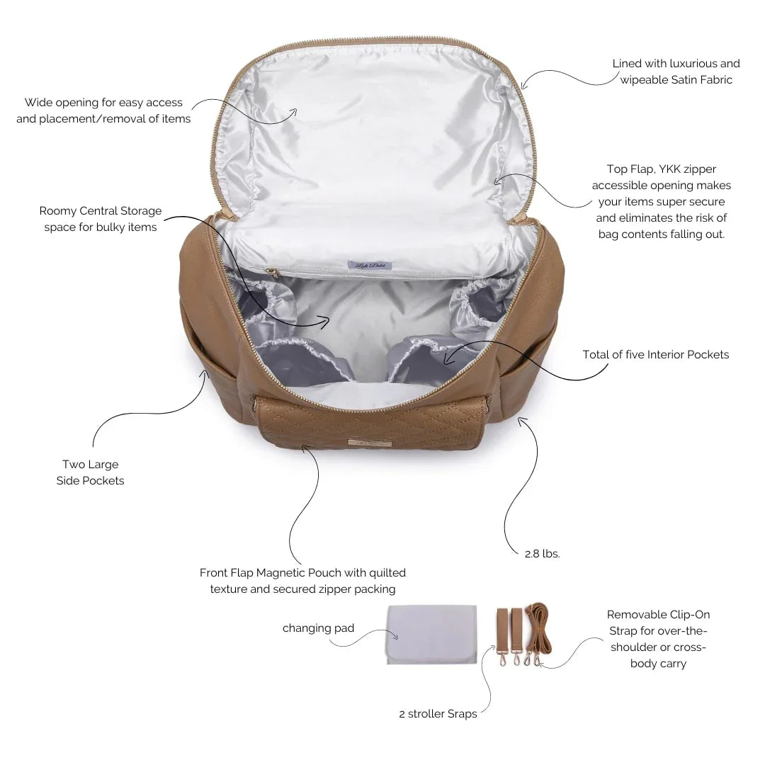 Signature Diaper Bag Latte Brown