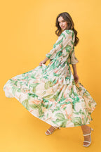 EASY DAYS FLORAL MAXI KIMONO TOP Flying Tomato