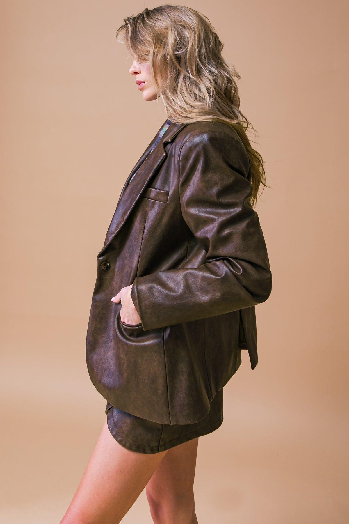 EXCEPTIONAL LOOK FAUX BLAZER Flying Tomato