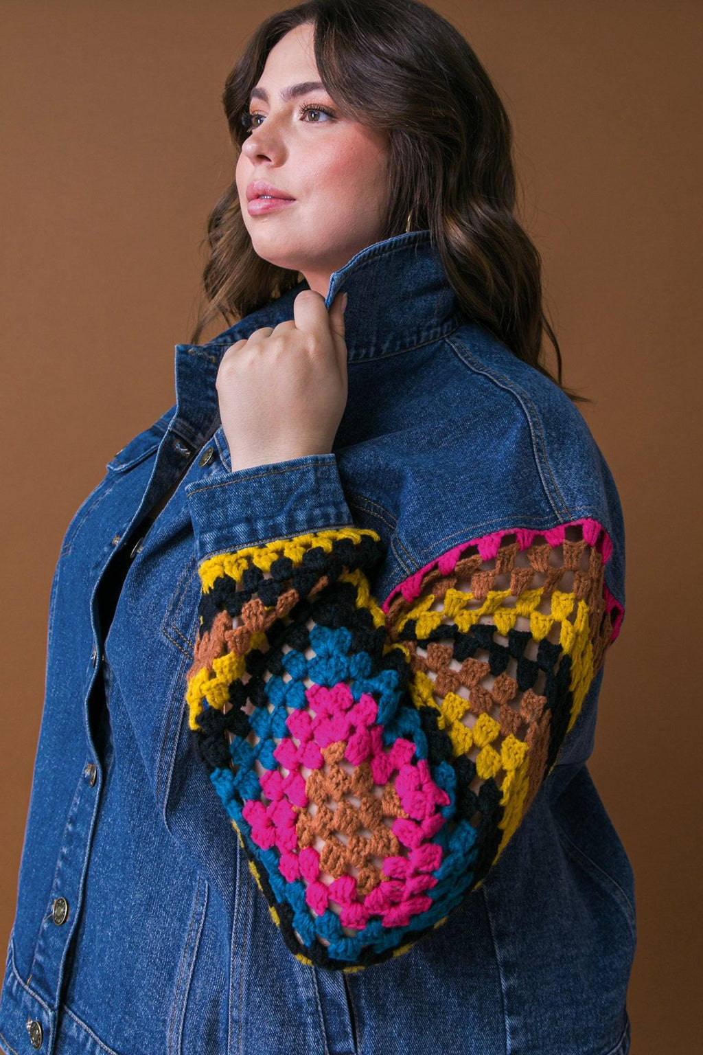 FESTIVAL WEAVE WASHED DENIM JACKET Flying Tomato