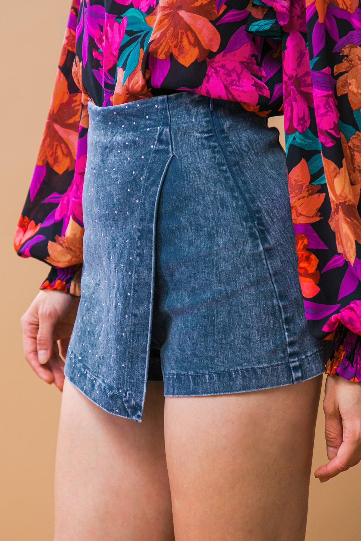 POSH POSITION DENIM SKORT Flying Tomato