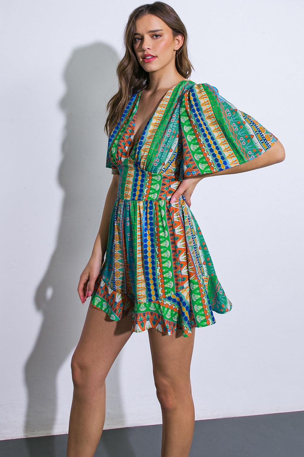 REFRESHING BEAUTY WOVEN ROMPER Flying Tomato