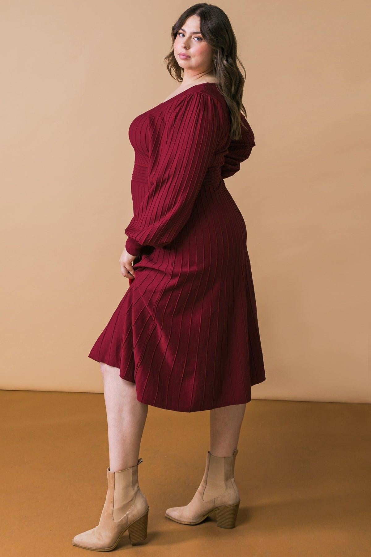 KEEP LOOKING UP SWEATER MIDI DRESS Flying Tomato