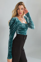 PUT ON A SHOW VELVET TOP Flying Tomato