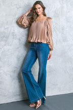 NO MORE DRAMA WOVEN TOP Flying Tomato