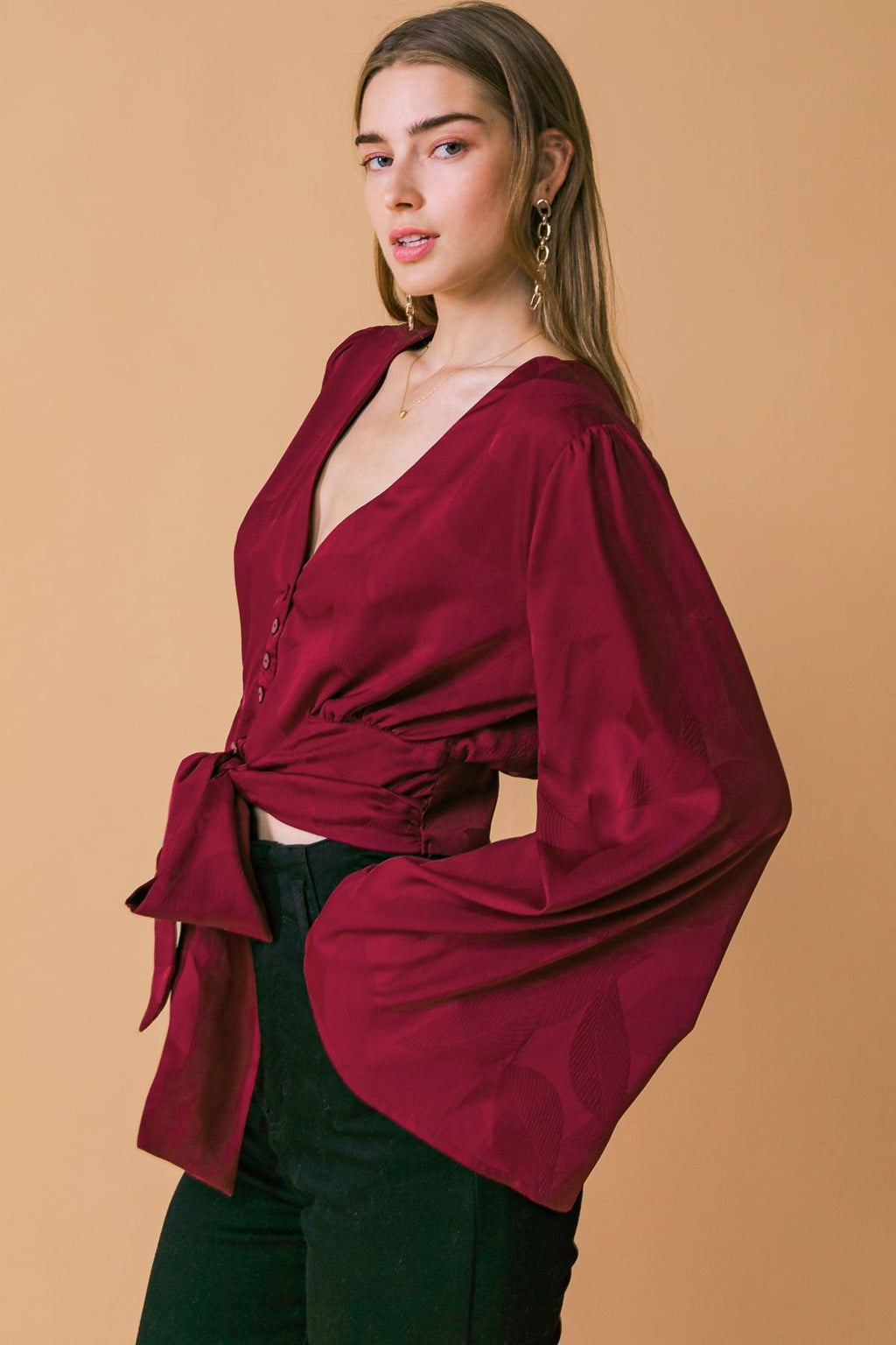 THE RIGHT ADDITION WOVEN TOP Flying Tomato