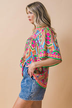 SPARKLY ENERGY WOVEN TOP Flying Tomato