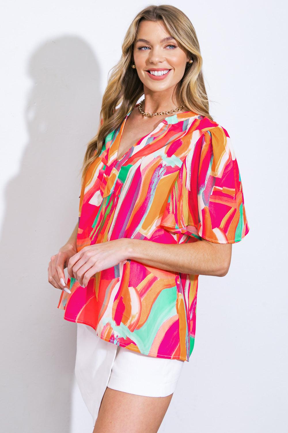 LEAN ON ME WOVEN TOP Flying Tomato