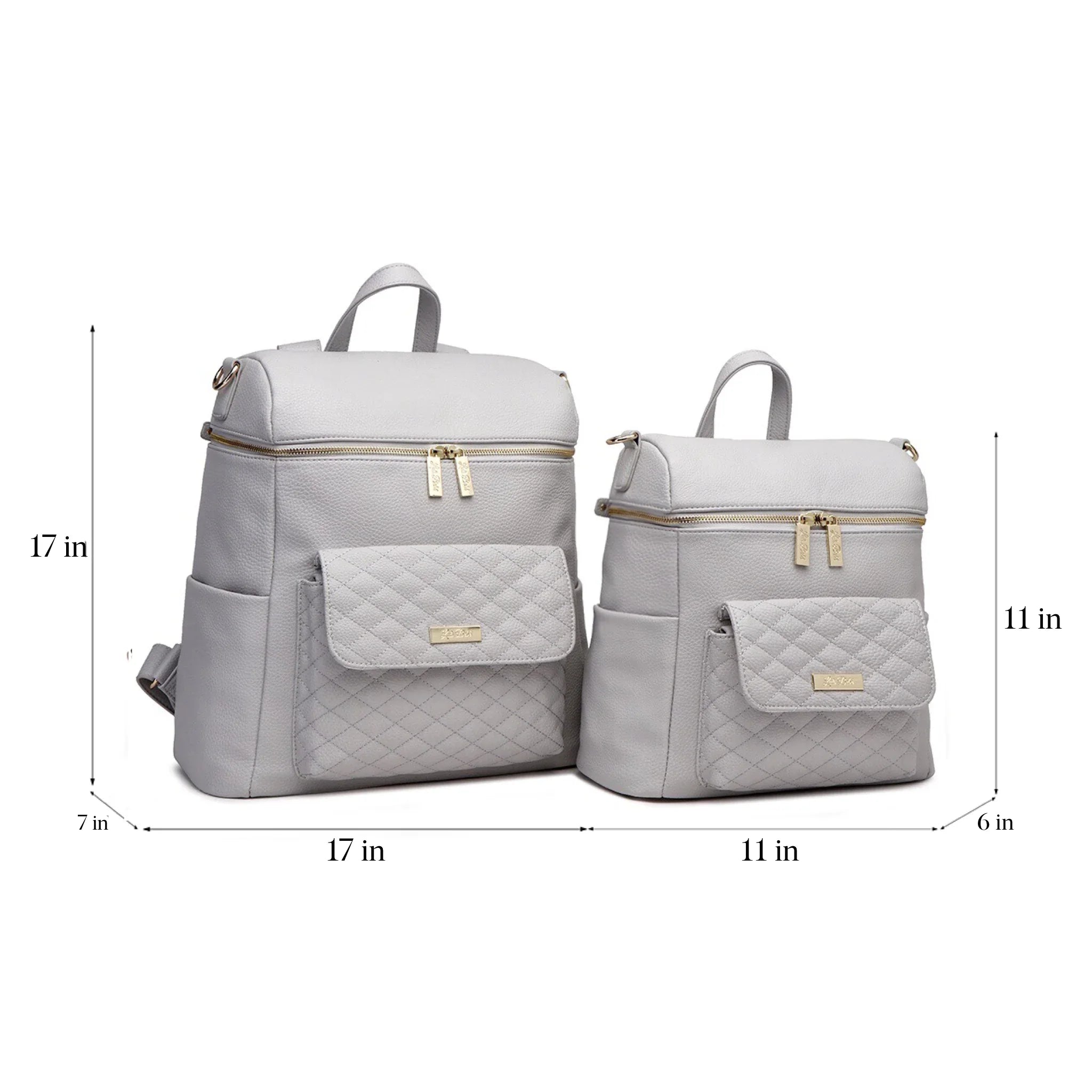 Petit Diaper Bag Stone Grey Luli Bebe