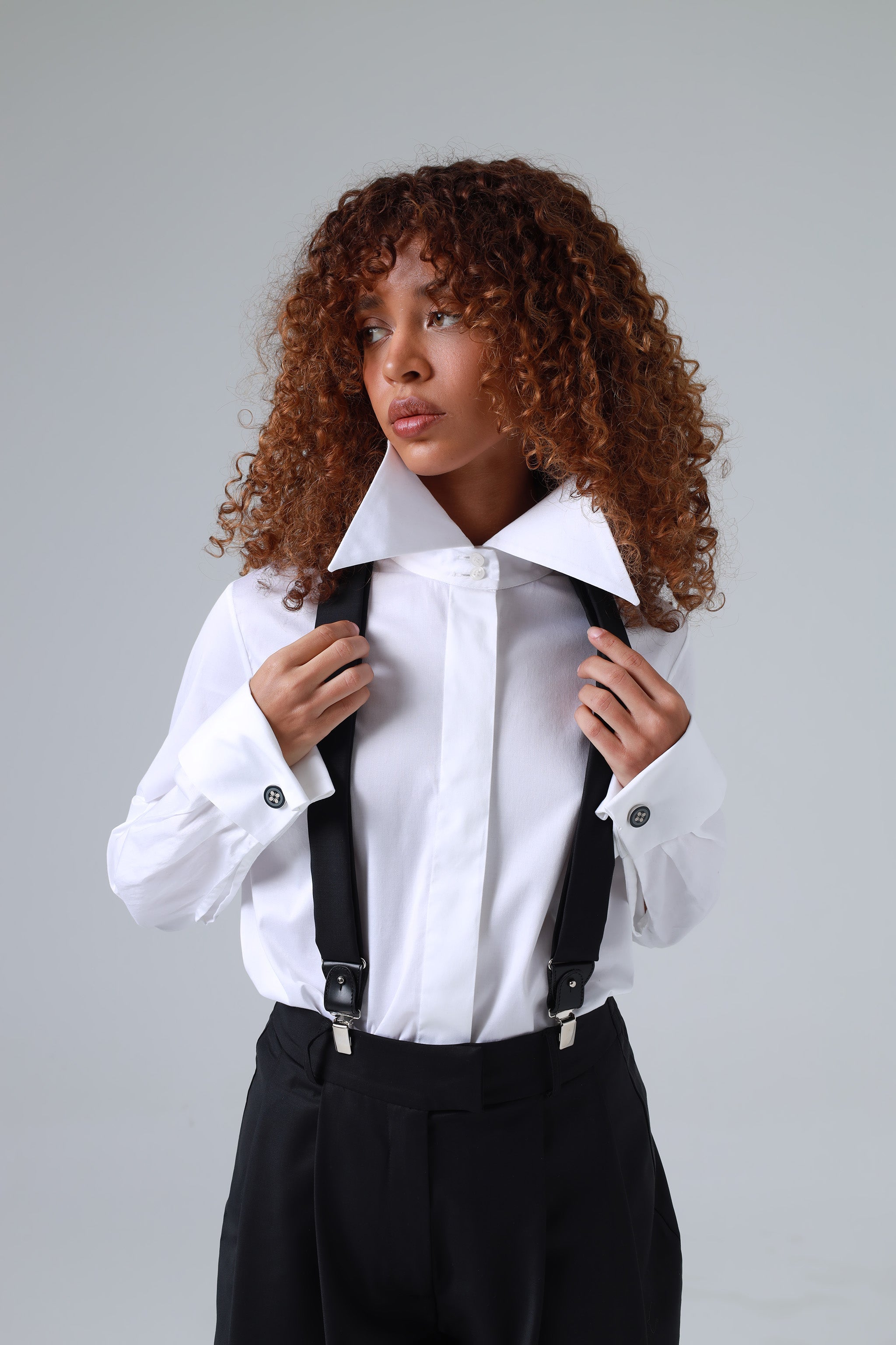 Liza Black Ultra-Fine Virgin Wool Suspenders