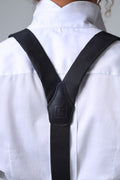 Liza Black Ultra-Fine Virgin Wool Suspenders