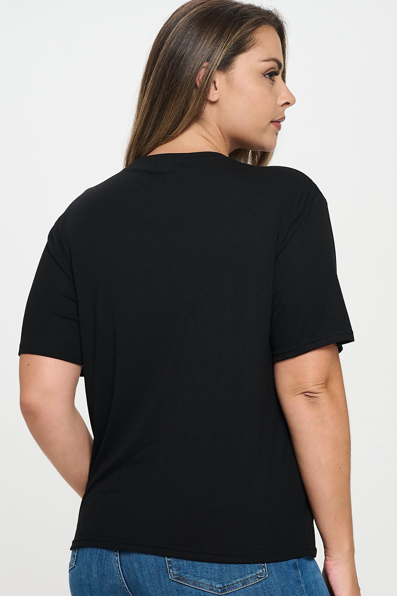 Rhinestone Embellished T-Shirt Bella Moda Latina
