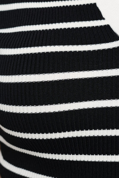 V-Neck Striped Polo Shirt Bella Moda Latina