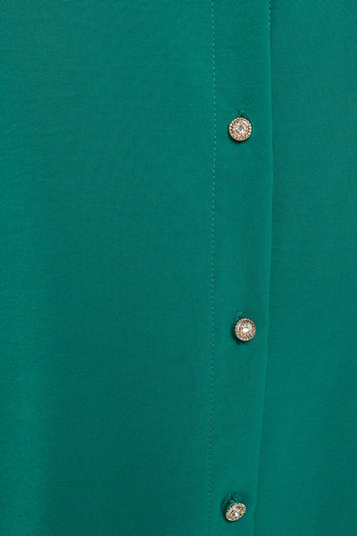 Collared Button Down Long Sleeve Top Bella Moda Latina