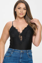 Plus Size Front Lace Bodysuit Bella Moda Latina