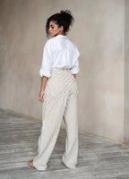 Terza Oversized Rolling-up White Cotton Shirt ETNA