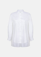 Terza Oversized Rolling-up White Cotton Shirt ETNA