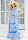 Palm Beach Sleeveless Tiered Maxi Dress