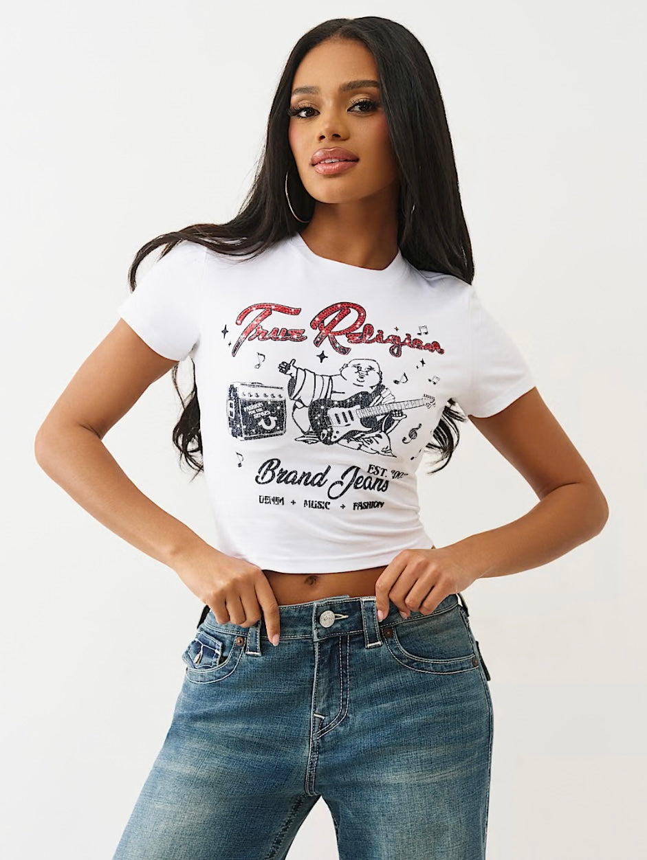 CRYSTAL BUDDHA BABY TEE Bella Moda Latina