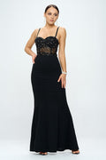 Beaded Bustier Mermaid Maxi Dress Bella Moda Latina