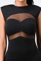 Fishnet Bodycon Midi Dress Bella Moda Latina
