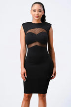 Fishnet Bodycon Midi Dress Bella Moda Latina