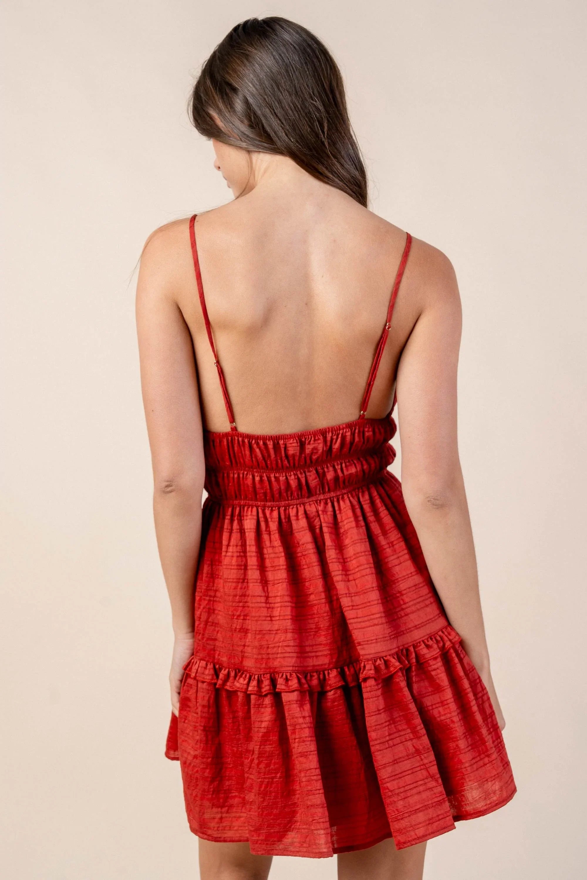 JACQUARD NYLON RAYON MINI DRESS Bella Moda Latina