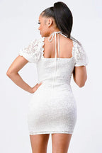 BUBBLE SLEEVES BODYCON MINI DRESS Bella Moda Latina