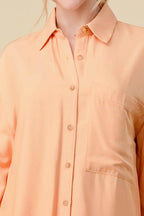 BASIC COLLARED BUTTON DOWN LONG SLEEVES SHIRTS Bella Moda Latina