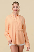 BASIC COLLARED BUTTON DOWN LONG SLEEVES SHIRTS Bella Moda Latina