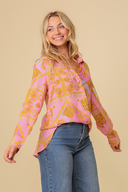Chiffon Print Blouse Bella Moda Latina