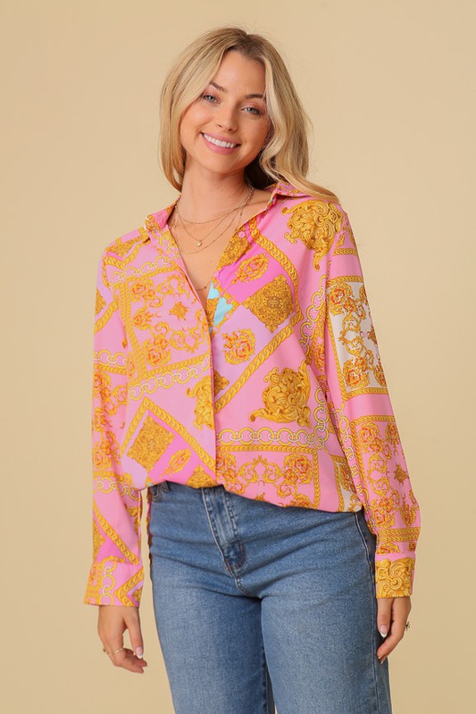 Chiffon Print Blouse Bella Moda Latina