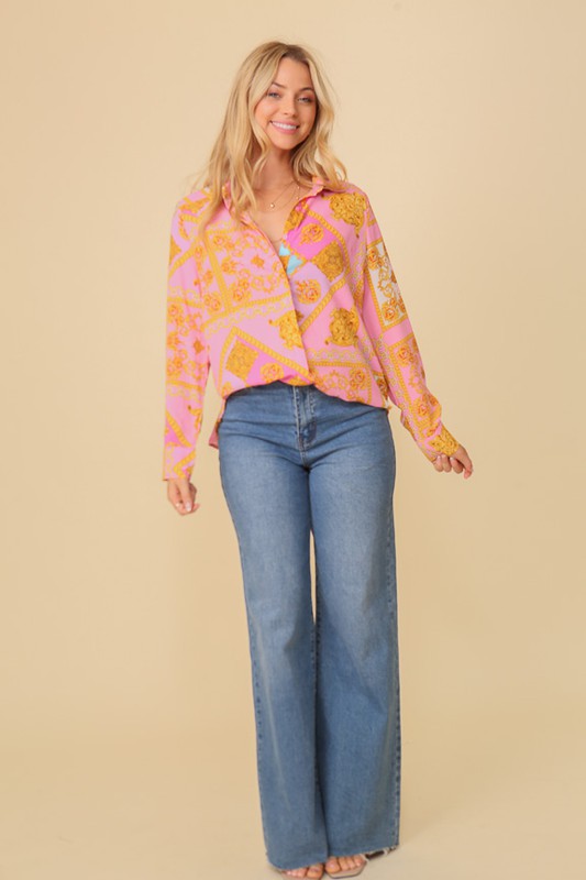 Chiffon Print Blouse Bella Moda Latina