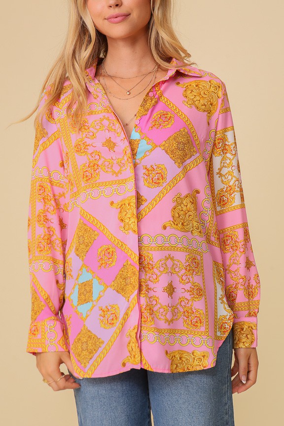 Chiffon Print Blouse Bella Moda Latina