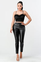 LUX FUR CREPE CROP TOP Bella Moda Latina