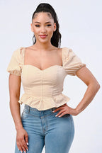SWEETHEART PUFF TOP Bella Moda Latina