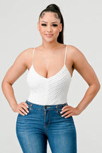 SEXY MESH CHEVRON PATTERN BODYSUIT Bella Moda Latina