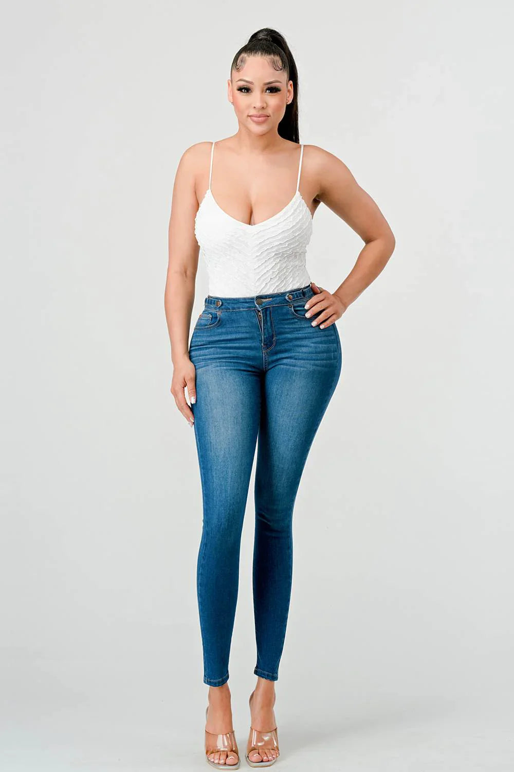 SEXY MESH CHEVRON PATTERN BODYSUIT Bella Moda Latina