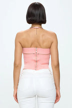 ZIG ZAG BANDAGE CROP TUBE TOP Bella Moda Latina