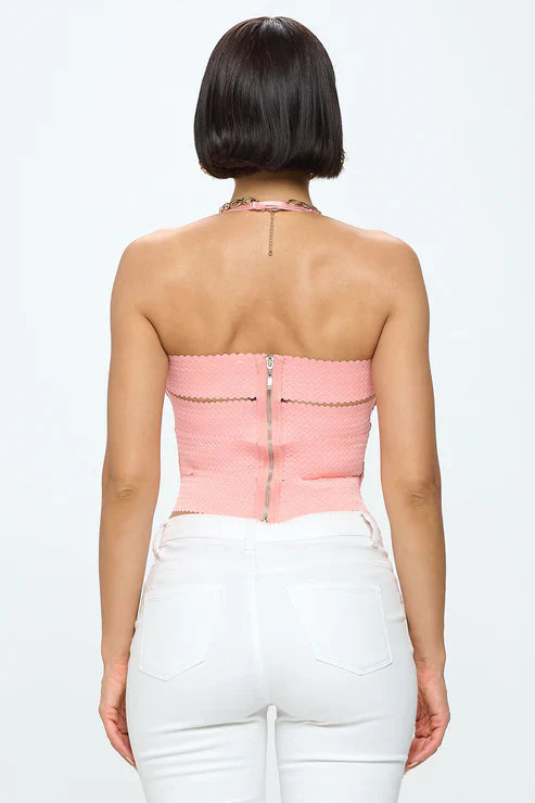 ZIG ZAG BANDAGE CROP TUBE TOP Bella Moda Latina