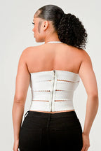ZIG ZAG BANDAGE CROP TUBE TOP Bella Moda Latina