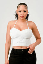 ZIG ZAG BANDAGE CROP TUBE TOP Bella Moda Latina