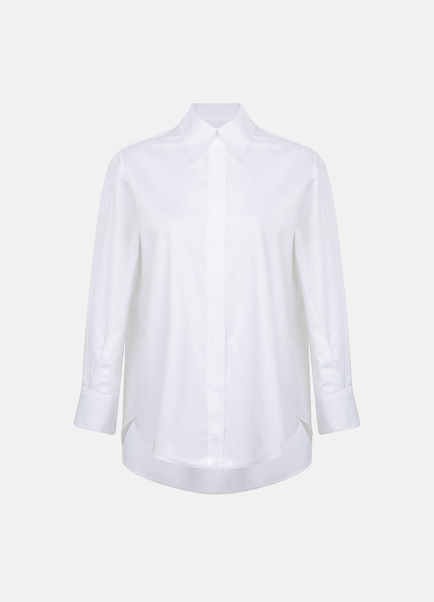 Seconda Oversized White Cotton Business Shirt