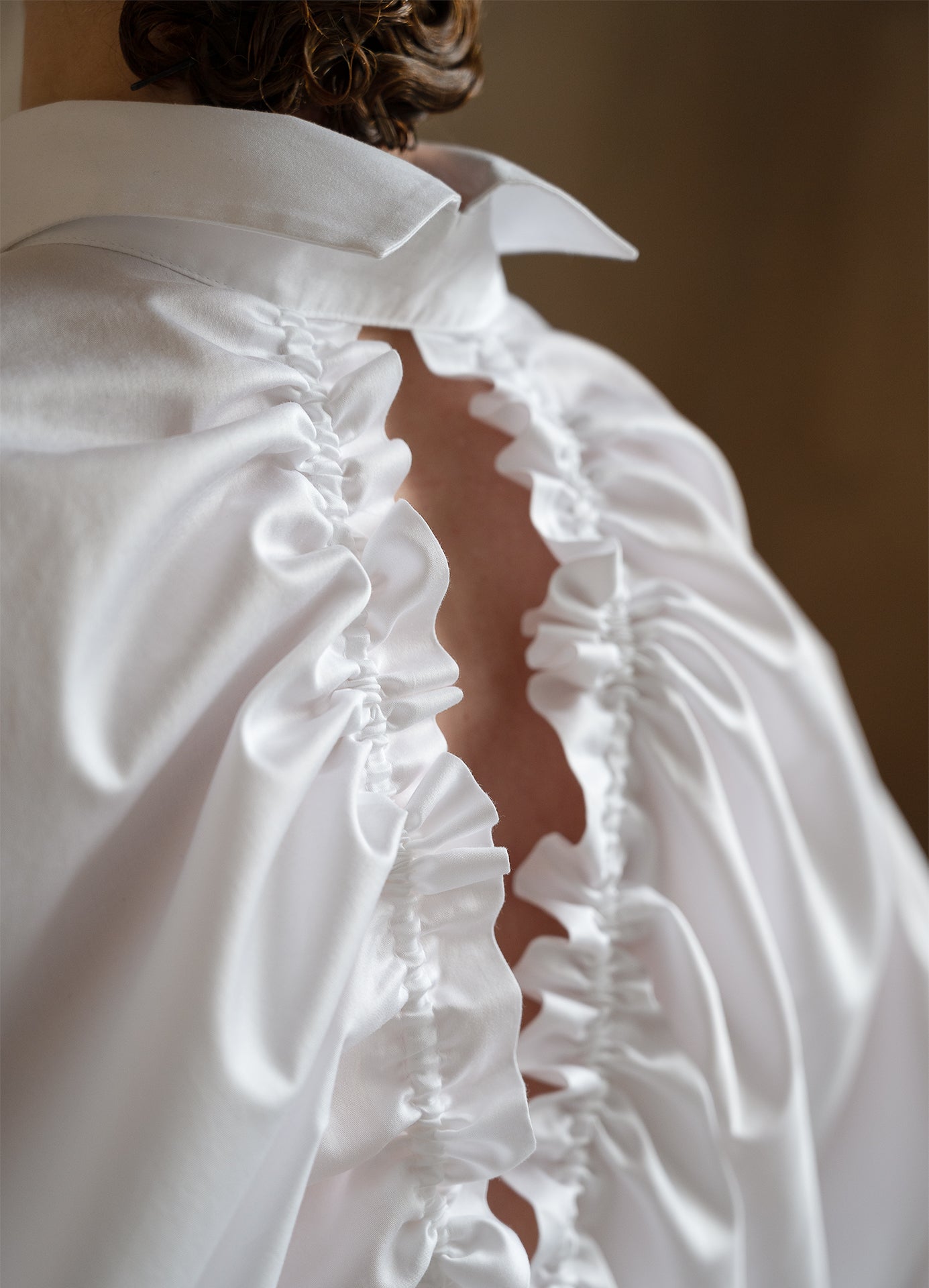 Prima Open-Back Cotton Shirt