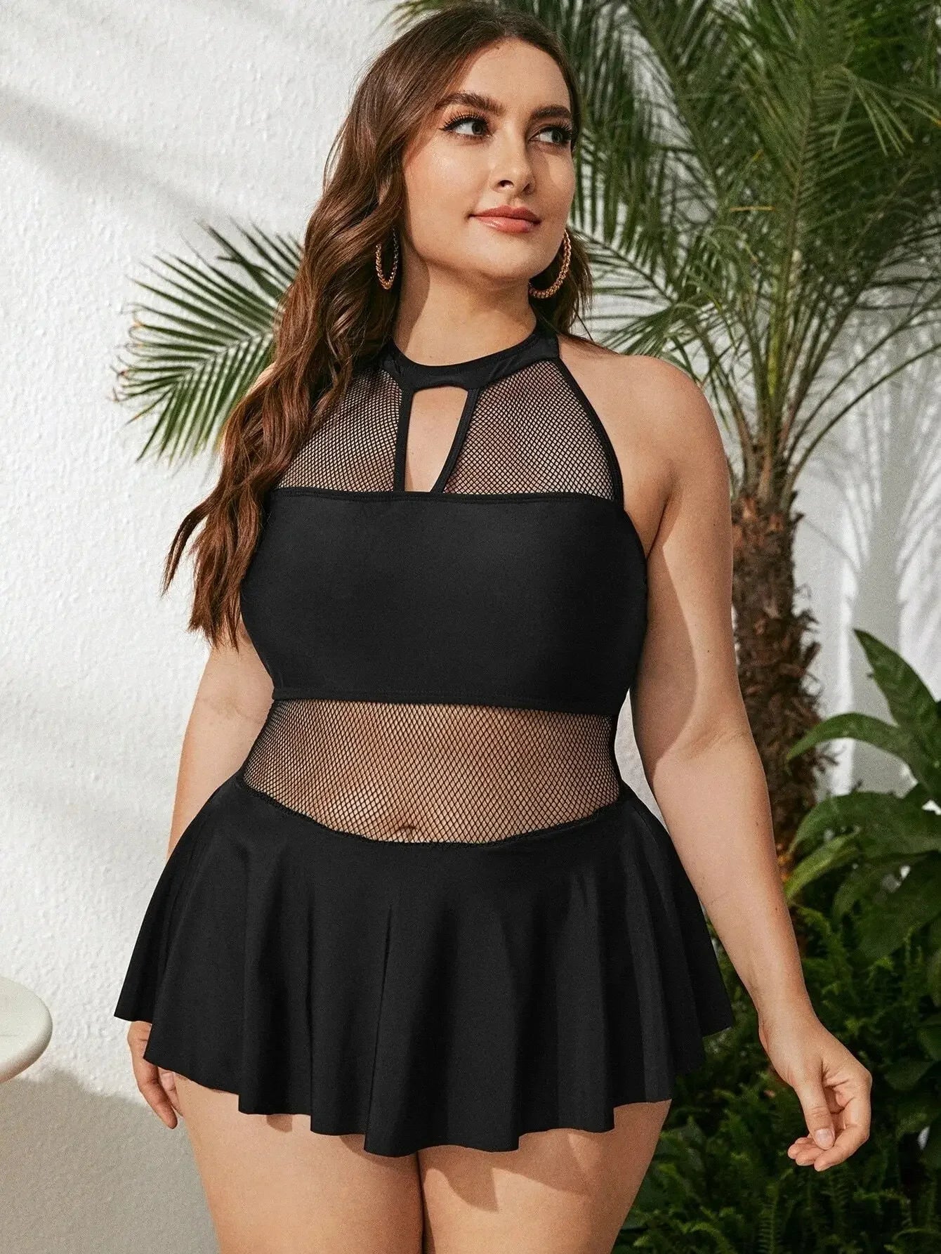 Monica Mesh Monokini XL-4XL