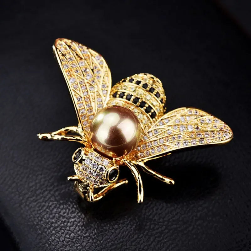 Little Bee Bling Brooch
