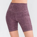 Women's Yoga Shorts with Pocket Running Tights Short High Waist Gym Compression Sport Shorts Yoga Legging Gym Workout Short