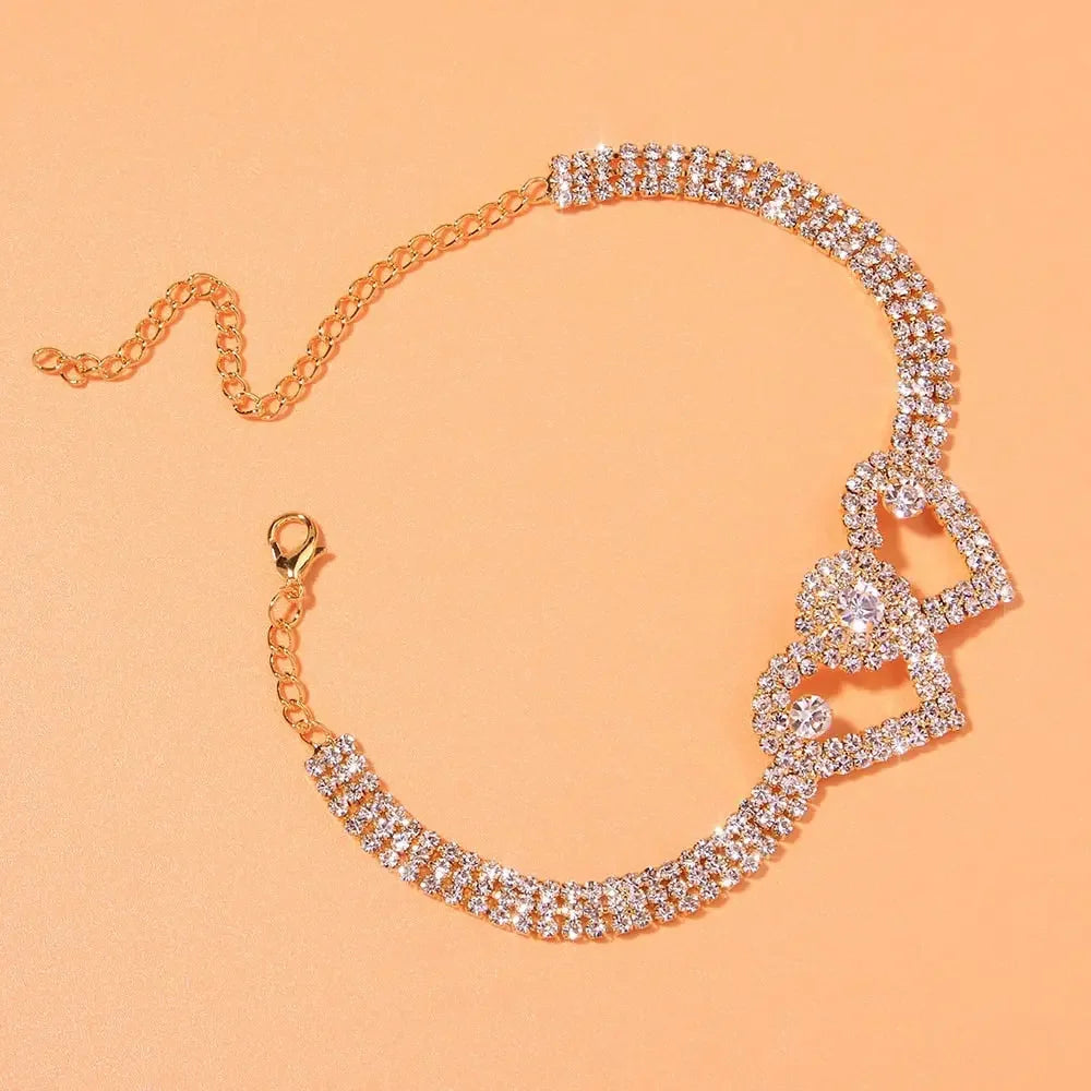 Cute Rhinestone Anklet Bracelet